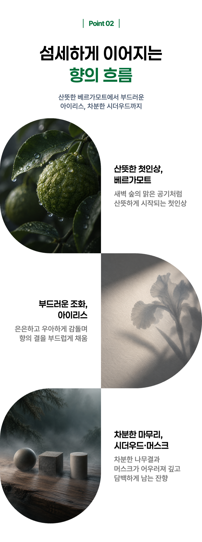 향의 흐름을 설명하는 실제 생성 섹션